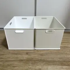 ホワイト収納ボックス2個セット