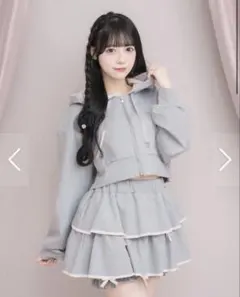 lillily チュールレイヤードミニスカート グレー - メルカリ