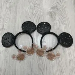 ミッキーマウス耳型カチューシャとサングラスセット