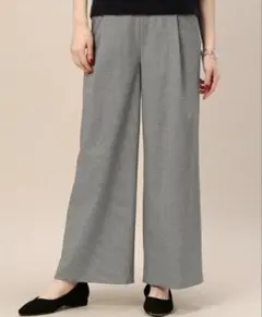 タック ワイドパンツ