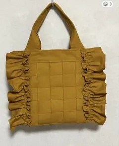 編み込みフリルトートバッグハンドメイド
