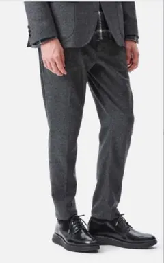 SOPHNET. HOME SPUN WAIST SHIRRING SLACKS