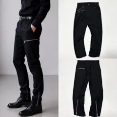 00s レーヨン 立体裁断 ジップパンツ ボンテージ Tech Punk y2kのサムネイル