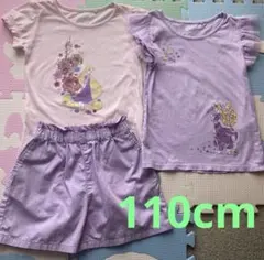 ユニクロディズニープリンセス ラプンツェルTシャツ2枚とショートパンツ3点セット