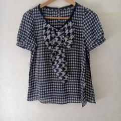 BODY DRESSING 千鳥格子柄 リボン付きブラウスのサムネイル