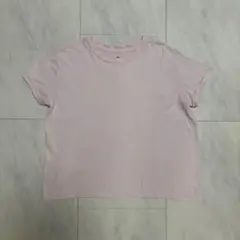 Hanes PLAZAコラボ ベビー ピンク ショート丈Tシャツのサムネイル