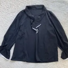 FRIFUL SHEIN シーイン ボウタイリボン 長袖ブラウス シャツ 黒 M