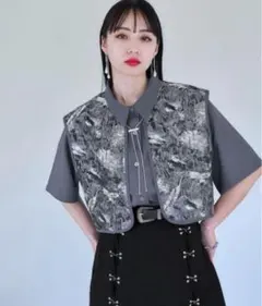 HARE ジャガードフラシレギュラーシャツ トップス ジャガード