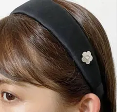 MARY QUANT ベーシックサテン カチューシャ（ブラック）のサムネイル
