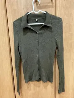 UNIQLO メリノリブポロカーディガン