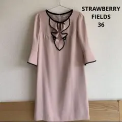 【STRAWBERRY‐FIELDS】パイピングフリル付きワンピース