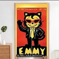 【のれん】TEMMYE ロックンロールキャット (特大)