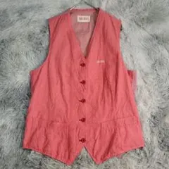 ピンクハウス 金ボタン ギンガムチェックベスト 赤 B2582 希少✨美品✨90's✨PINK HOUSE ギンガムチェック ボタンベスト - メルカリ