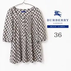 美品！バーバリーブルーレーベルチュニック 五分 袖　ワンピース ブラウス 36のサムネイル
