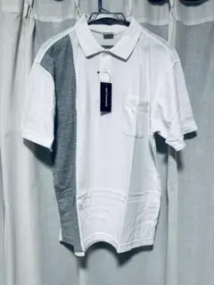 新品未開封　ホワイト/グレー ポロシャツ　XL