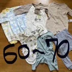 60〜70ロンパース、肌着、ズボンセット