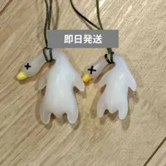 新品　2点大小セット　紫外線チェッカー　色が変わる　ミニダックキーホルダ　日焼けのサムネイル