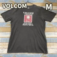 ボルコム グレー Ｍ 半袖 Ｔシャツ スカル プリント ガイコツ【う217】のサムネイル