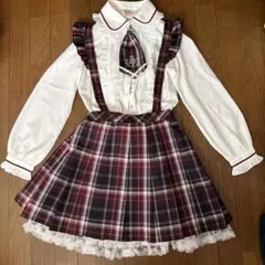 MAXICIMAM MAMチェックレースアップワンピ姫ギャルゴスロリロリィタ古着 MAXICIMAM MAMチェックレースアップワンピ姫ギャルゴスロリロリィタ