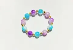 クリスタル風ビーズブレスレット