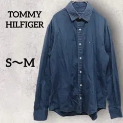 TOMMY HILFIGER サイズ:S 長袖シャツ　ネイビー　カスタムフィット