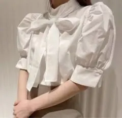 SNADEL ホワイト パフスリーブ Fサイズ