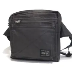 【廃盤】PORTER キューブ ウエストバッグ パラフィン加工 ブラック