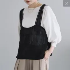 PUAL CE CIN(ピュアルセシン) 配色透かし編みビスチェのサムネイル