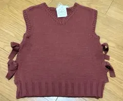 【新品】アプレレクール　ニット　ベスト　ピンク　110cm〜120cm