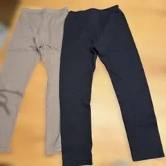 ロングパンツ120サイズ ブラック　ブラウン2本セット