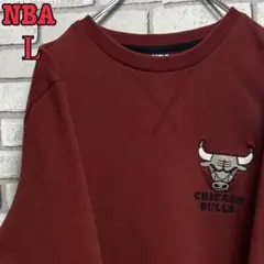 《大人気》NBA☆シカゴ・ブルズ トレーナー 刺繡ロゴ バーガンディ L
