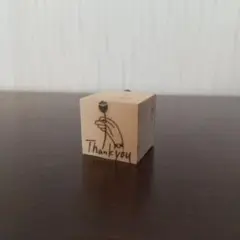 ちくわぶんぐ Thank you 木製スタンプ