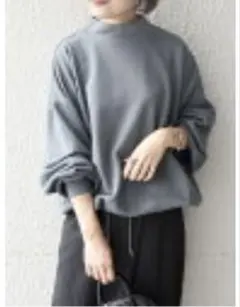 SHIPS WOMEN USAコットン ハイネックドロストトップ スウェットのサムネイル