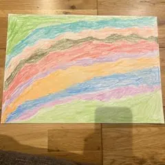 こどもの絵　手描きアート 絵画 イラストレーション