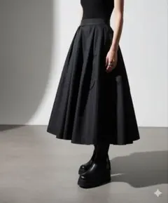 【美品】N.O.R.C ノーク ティアード ボリュームスカート 黒 サイズ1