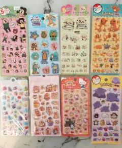 ボンボンドロップシール　サンリオ正規品　キティちゃんちいかわぷっくりシール