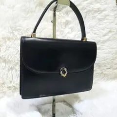【美品】TAKASHIMAYA ハンドバッグ フォーマル 黒 ゴールド金具