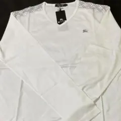 新品タグバーバリーブラックレーベルタータンチェック加工Tシャツ日本製カットソー