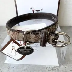 新品 COACH コーチ 首輪 シグネチャー ブラウン茶色 犬用 FS4003のサムネイル