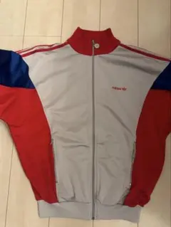 adidas トラックジャケット レッド/ブルー