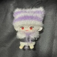 リボンつき10cm用ぬいぐるみ猫耳キラキラ帽子とキラキラファー（襟）のセット