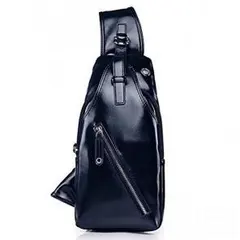 高品質 ショルダーバッグ 斜め掛け 防水 ナイロンポーチセット ダークブルー