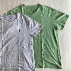 ２枚セット　希少カラー　ラルフローレン Tシャツ グレー　グリーン　半袖