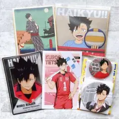 ハイキュー!! 黒尾鉄朗 クリアカード ポストカード 色紙 缶バッジ 6点セット