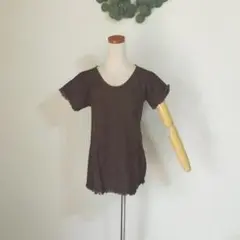 asana HEMP100% テロテロ バイアス Tee●草木染めパープル asana HEMP100% テロテロ バイアス Tee・草木染め【パヤカ オンライン