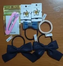④ヘアゴム　ヘアクリップ　7点セット　まとめ売り