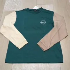 新品☆コムサイズム　緑　サークルプリント長袖Tシャツ150㎝