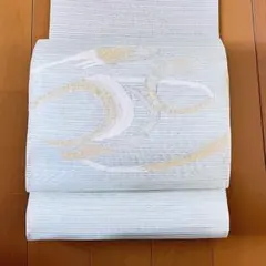 絽綴れ　夏帯　金糸銀糸　未仕立て　反物　正絹