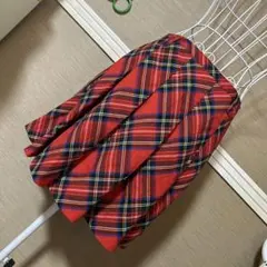 レトロ古着 パンキッシュ✦ 赤チェック×ジップ ミニスカート ヴィンテージ 古着