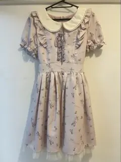 Ank Rouge フリル付きリボンワンピース